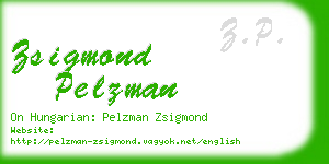 zsigmond pelzman business card